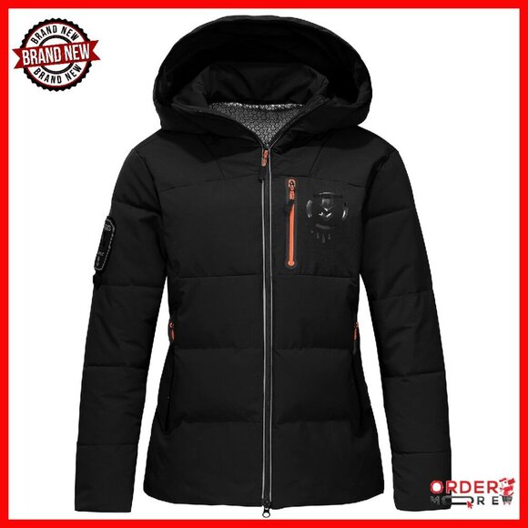 Women's Waterproof Puffer Jacket Hooded Parka Winter Coat Insulated